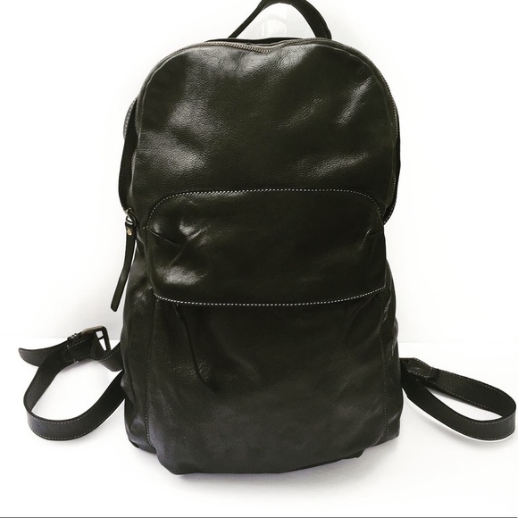 Rehard Italy-Large Italian Black Leather Backpack - Picture 1 of 8